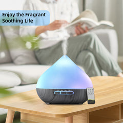 500ml  Aroma Diffuser with Remote Control and Timer Cool Mist Humidifier for Large Room 6 Oil Set