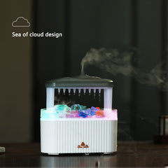 Diffuser Essential Oil Diffuser New Simulated Raindrop Colorful Humidifier Heavy Fog Home Office Atmosphere Light with Colorful