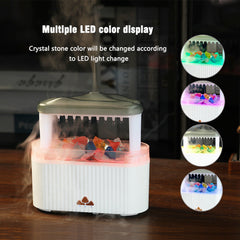 Diffuser Essential Oil Diffuser New Simulated Raindrop Colorful Humidifier Heavy Fog Home Office Atmosphere Light with Colorful