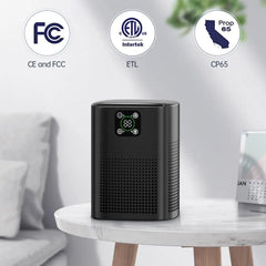 2 Pack Air Purifiers for Home Bedroom up to 650ft², Honeyuan H13 HEPA Air purifier with 360°Air Intake, 3 Fan Speeds, White