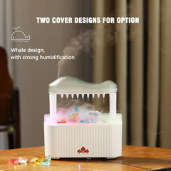 Diffuser Essential Oil Diffuser New Simulated Raindrop Colorful Humidifier Heavy Fog Home Office Atmosphere Light with Colorful