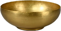 Serene Spaces Living Antique Brass Decorative Bowl For Floating Candles, Flowers, Potpourri, Catchall For Entryway, Dining