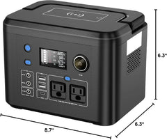 Powkey Portable Power Station 350W 260Wh/70000mAh Backup Lithium Battery, 110V Pure Sine Wave Power Bank for Outdoors Camping