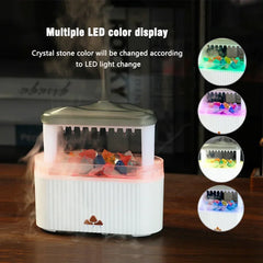 Diffuser Essential Oil Diffuser New Simulated Raindrop Colorful Humidifier Heavy Fog Home Office Atmosphere Light with Colorful