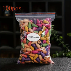 Mixed Waterfall Smoke Backflow Natural Incense Cone Incense Sandal Lavender Multi-scented Suitable for Places Tea Room Yoga Room