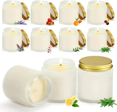 50 Pcs Mini Mason 3.5oz Scented Candles Bulk 10 Fragrances (Xmas Scent), Aromatherapy Candles