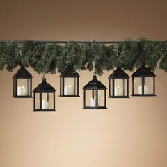 LED Candle Lanterns Set Remote Control Operated Holiday Decoration Battery Powered 5.4" Height