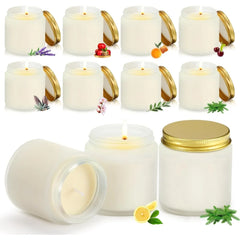 50 Pcs Mini Mason 3.5oz Scented Candles Bulk 10 Fragrances (Xmas Scent), Aromatherapy Candles