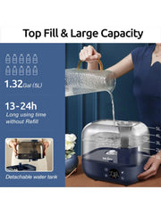 Sejoy 5L Humidifier for Bedroom Large Room Home Diffuser Aromatherapy Upper Water Household Spray Humidification Machine