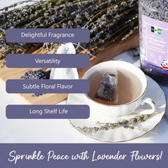 NPG Freeze Dried Lavender Flowers 4 Oz Culinary Grade Lavender Buds for Tea Baking DIY Soap Candle Making Potpourri Natural Fra