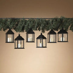 LED Candle Lanterns Set Remote Control Operated Holiday Decoration Battery Powered 5.4" Height