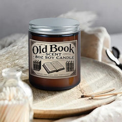 Old Book Flavored Soy Candles - Aromatherapy, Candle Soy Gifts, Home Scented Candles, Valentine's Day Gifts