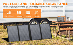 300W Portable Power Station with 60W Solar Panel 260Wh/70000mAh Outdoor Solar Generator 110V Outlet Solar Power Bank for Camping