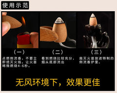 Mixed Waterfall Smoke Backflow Natural Incense Cone Incense Cone Lavender Multi-scented Suitable for Places Tea Room Yoga Room