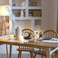 2 Pack Decorative Balls Potpourri Bowl Filler Decor Natural Vase Bowl Filler Assorted Spherical Rattan Twigs Wicker Balls Cotton