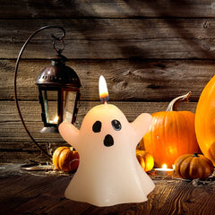 Halloween Ghost Scented Candle Creative Desktop Ghost Candle Multifunctional Gothic Candle Decoration for Home Bedroom