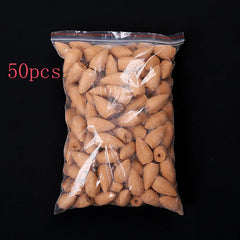 Mixed Waterfall Smoke Backflow Natural Incense Cone Incense Sandal Lavender Multi-scented Suitable for Places Tea Room Yoga Room