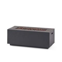 Contemporary Outdoor 40,000 BTU Propane Fire Pit Light Grey MgO