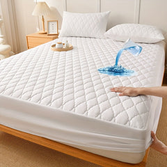 Luxury Quilted Waterproof Mattress Protector  Hypoallergenic