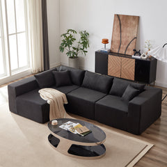 104-Inch Corduroy  Modular L Shaped Sectional Sofa,Luxury Floor Couch
