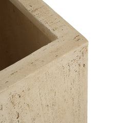 MGO Handmade Planter Box, Travertine Finish, 27''H