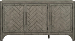 Modern Wood Buffet Sideboard with 3 Doors, Farmhouse Free Standing