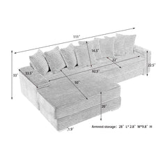 111.4 'Green flannelette sofa, elegant shelter choice - living room,