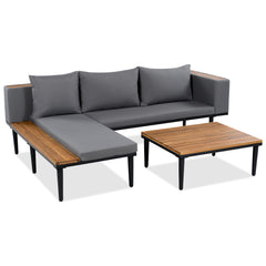 Luxury Patio Furniture Set with Removable Cushions and Coffee Table,
