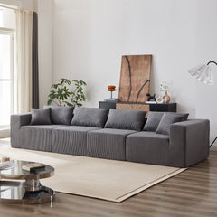 104-Inch Corduroy Modular L Shaped Sectional Sofa,Luxury Floor Couch