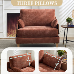 Mid-Century Modern Foldable Sofa Bed Recliner, 3-in-1 Convertible