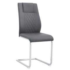 Modern Dining Chairs with Faux Leather Padded Seat Dining Living Room