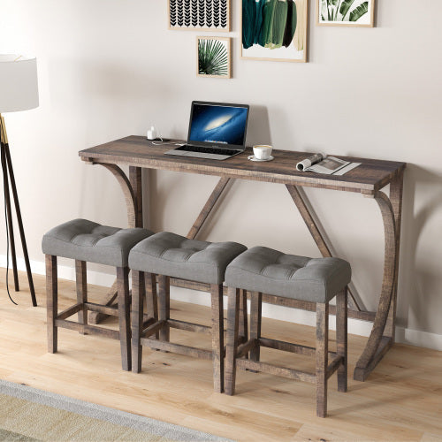 Bar Table Set With Power Socket, Bar Table And Chair Set, Suitable For