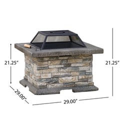 28' SQUARE MGO FIRE PIT