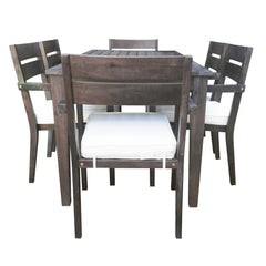 Acacia Wood Outdoor Dining Table And Chairs Suitable For Patio,