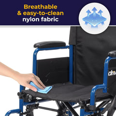 Blue Streak Wheelchair with Flip Back Desk Arms, Swing Away