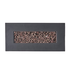 Contemporary Outdoor 40,000 BTU Propane Fire Pit Light Grey MgO