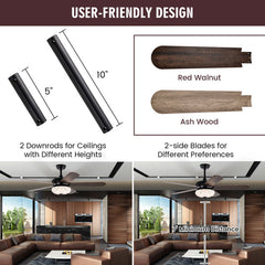 52 Inches Ceiling Fan with Remote Control