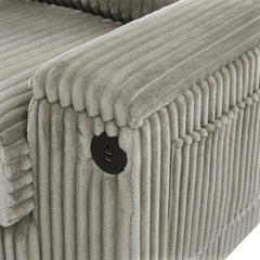 Modern 4-Seater Corduroy Sofa Couch with USB Ports, Hidden Storage
