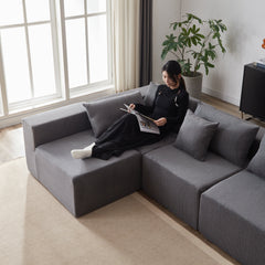 104-Inch Corduroy Modular L Shaped Sectional Sofa,Luxury Floor Couch