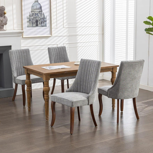 Velvet Dining Chairs Set of 4,Comfy Fabric Upholstered Accent Chairs