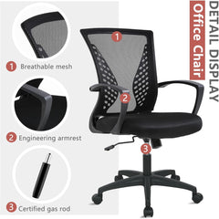 Office Computer Gaming Chair Ergonomic Mesh Desk Chair Adjustable