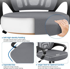 Office Chair Mid Back Executive Task Swivel Rolling Gaming Lumbar