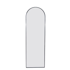 Black 63x20 inch metal arch stand full length mirror