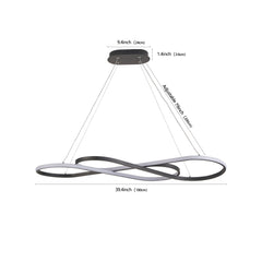 Modern LED Pendant Light, Infinity Design Hanging Ceiling Fixture,