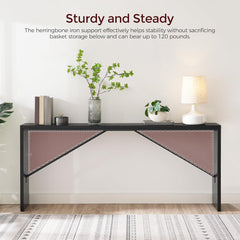 Console Table, 70.9" Long Sofa Table behind Couch, Narrow Entryway