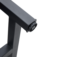 Table and chair set.71*35.4 inch Wooden And Black Spliced Dining Table