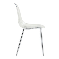 Modern minimalist transparent dining chair, plastic chair, armless