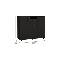 Milano Modern Two-Door Cabinet Dresser With Storage