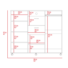 Milano Modern Two-Door Cabinet Dresser With Storage
