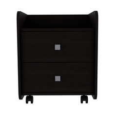 Marsella Modern Nightstand With Casters And Drawers